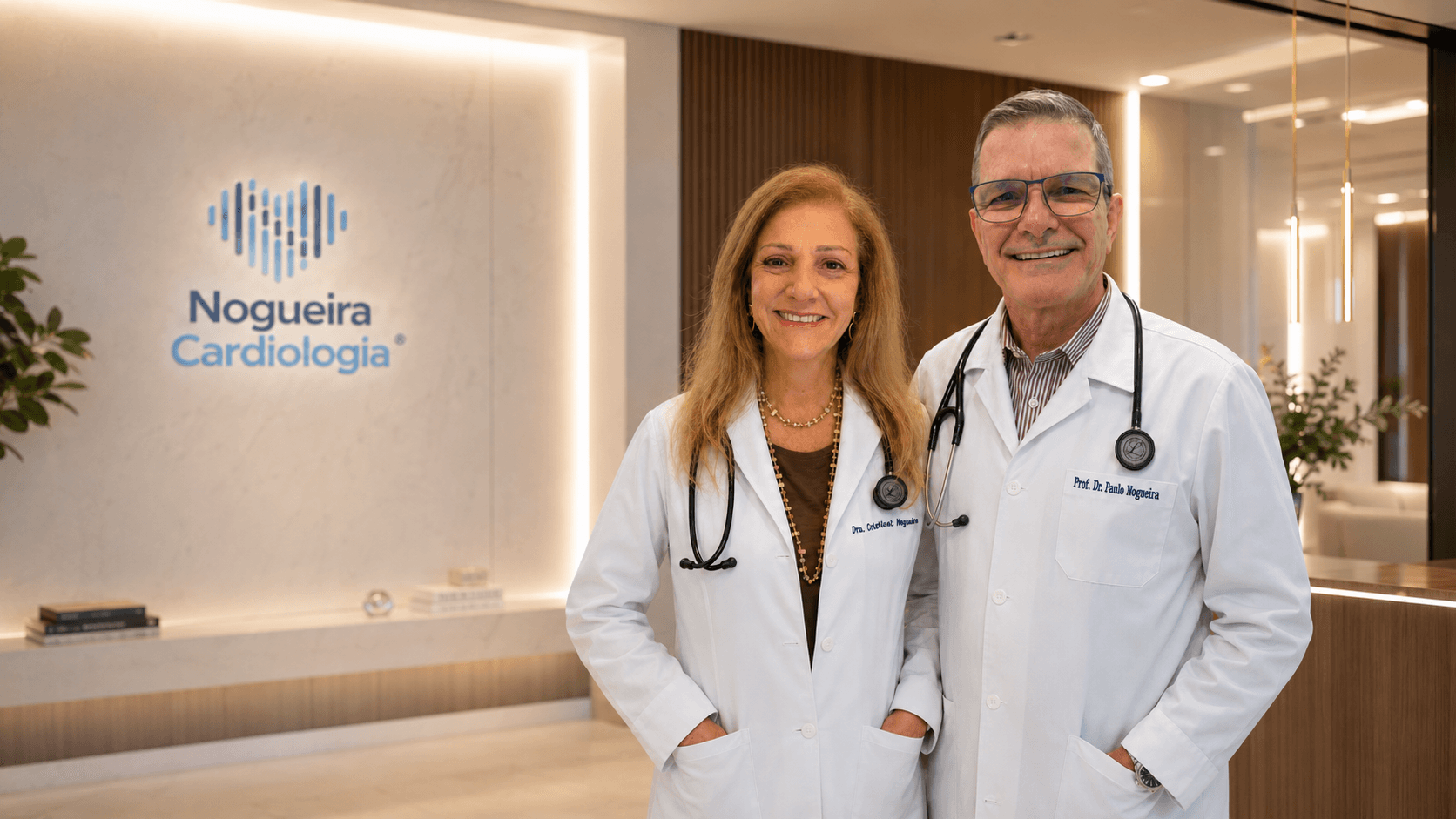 Dr. Paulo Roberto Nogueira e Dra. Cristiani Nogueira na Nogueira Cardiologia